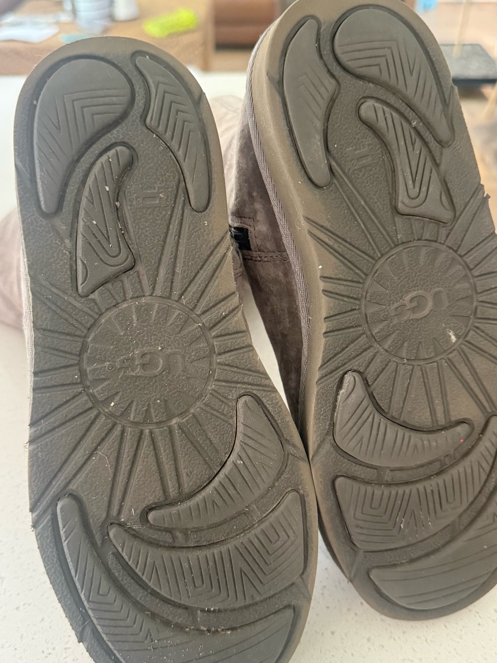 Uggs Tall Suede Winter Boots - Gray - Picture 5 of 6